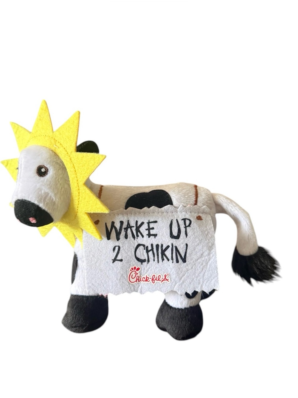 Chick Fil A Sun Cow Plush Wake Up 2 Chicken 2017 Stuffed Animal Toy Ad Promo